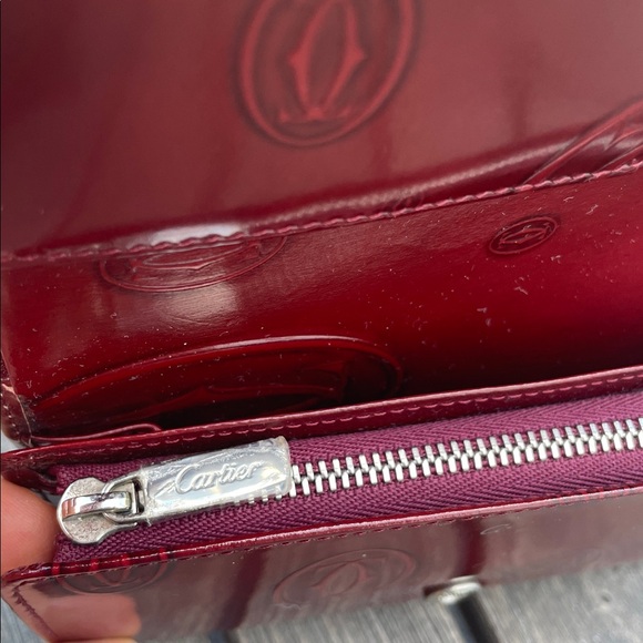 Cartier Burgundy Patent Leather Birthday Edition wallet. Like new - Picture 3 of 12